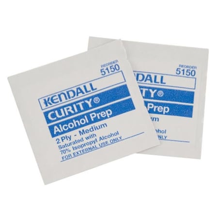 Kendall Kendall AP100 Alcohol Sterile Prep Wipes; 2 - Ply; Medium; 100 Wipes Per Box AP100